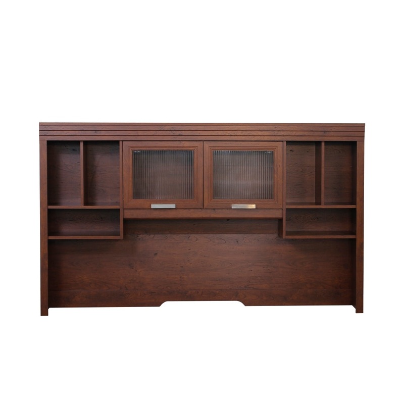 Bennington Desk Hutch For Executive Desk - Cherry & Grey Oak
