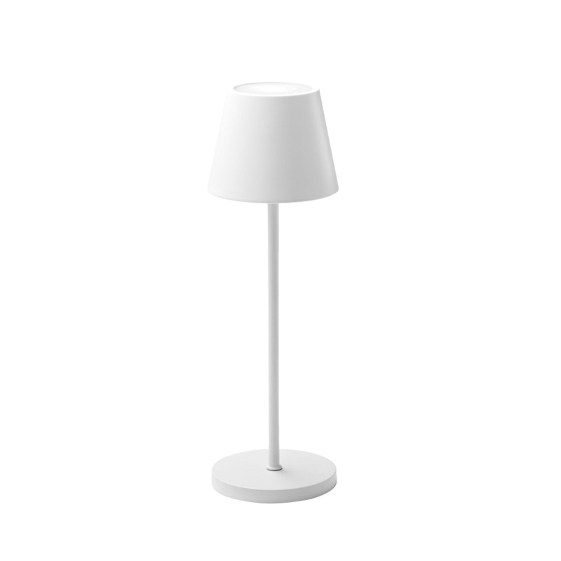 Sun Beams Portable RGB LED Table Desk Lamp Light Metal Shade - White