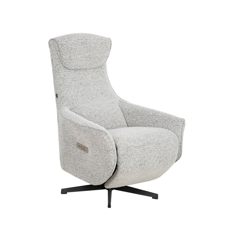 Fabric Electric Recliner Relaxing Lounge Accent Armchair - Light Grey
