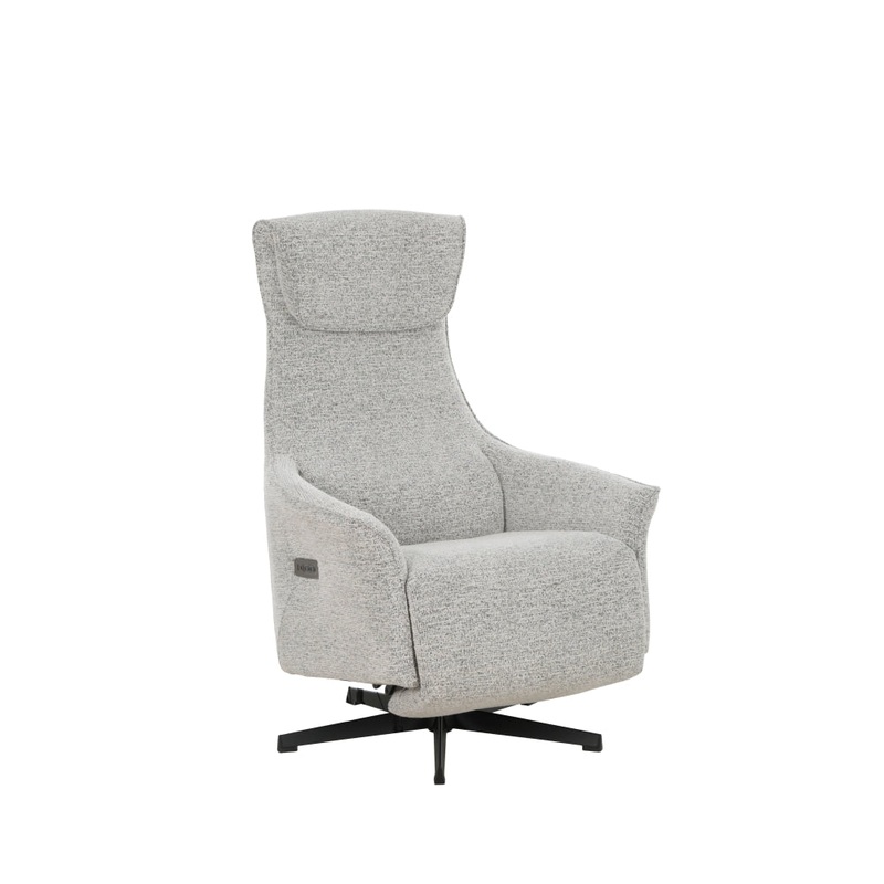 Fabric Electric Recliner Relaxing Lounge Accent Armchair With Massage - Light Grey