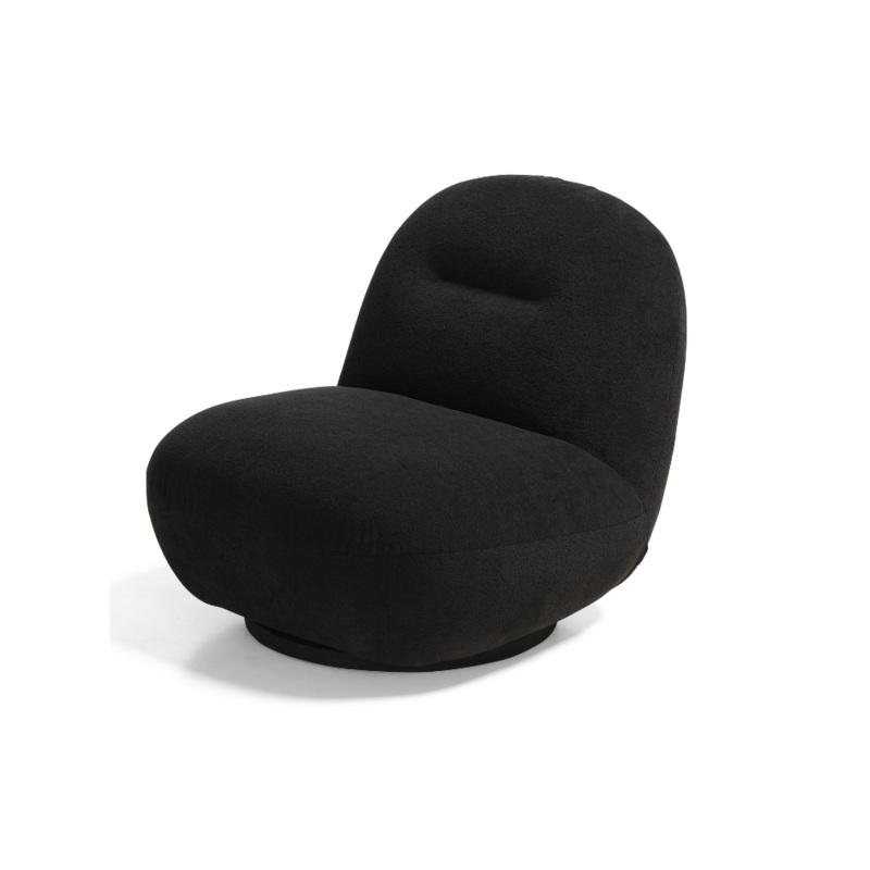 Fabric Swivel Modern Relaxing Stylish Lounge Accent Chair Black