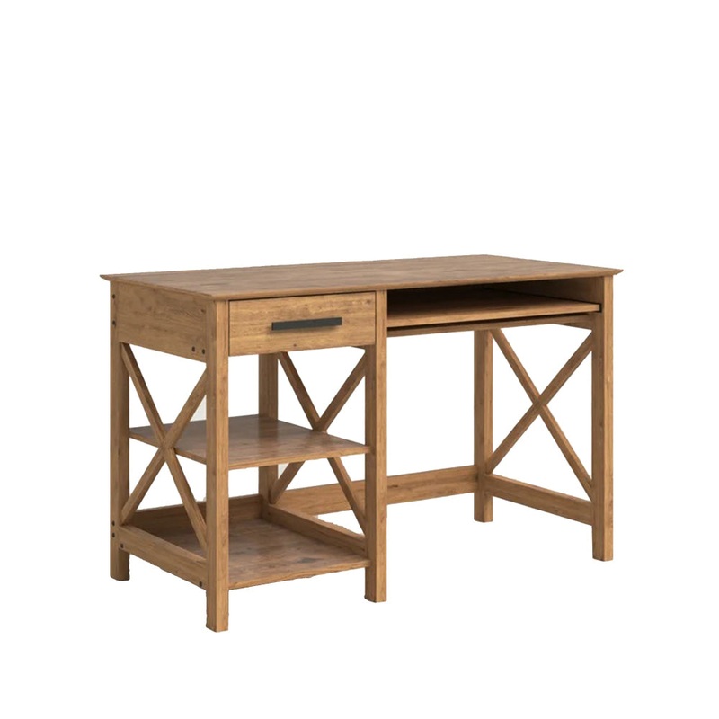 Hyland Home Office Working Computer Writing Study Desk 120cm Rustic Brown