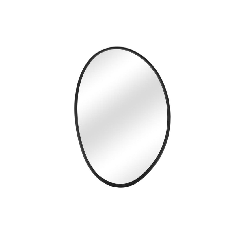 Irregular Metal Wall Mirror  - Black