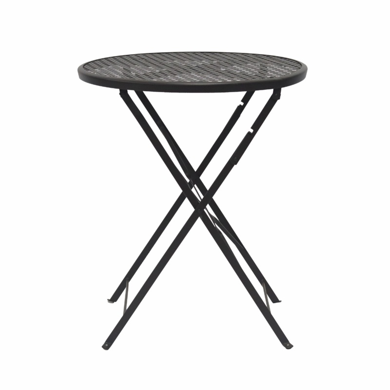 Kara Antirust Treatment Metal Outdoor Small Dining Table 60cm Espresso