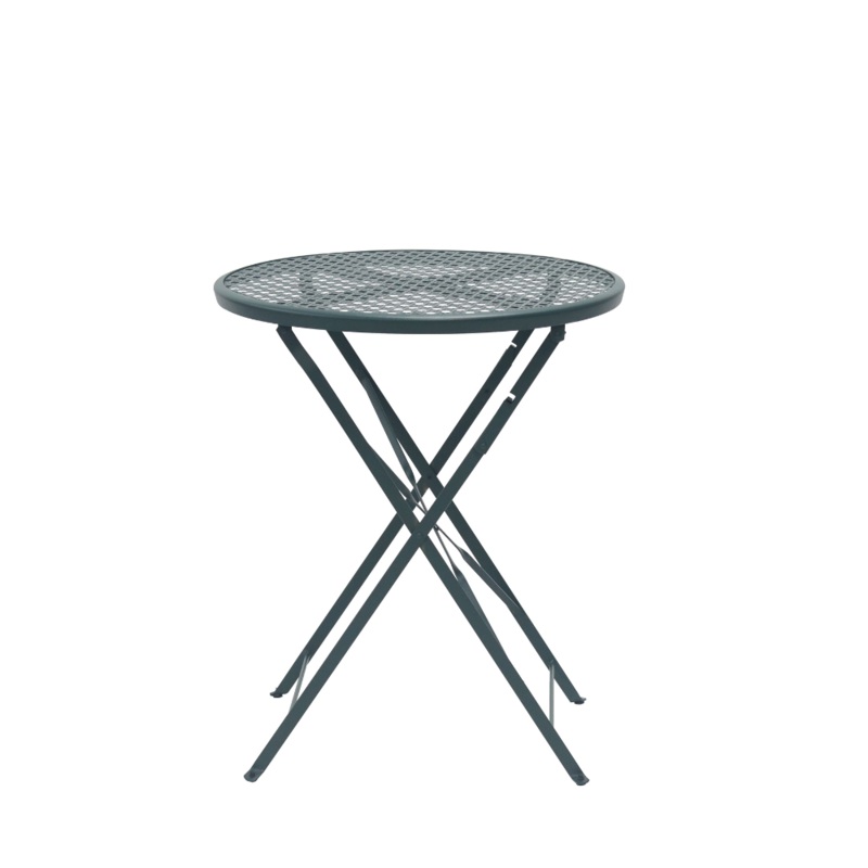 Kara Antirust Treatment Metal Outdoor Small Dining Table 60cm Forest