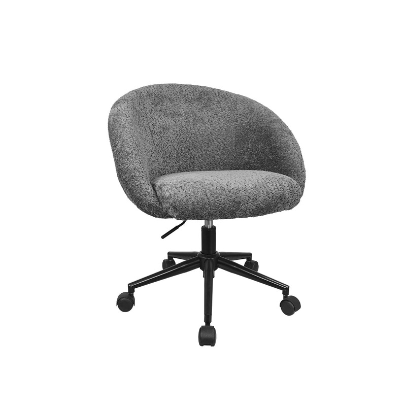 Marquin Boucle Fabric Computer Desk Task Office Working Chair Charcoal