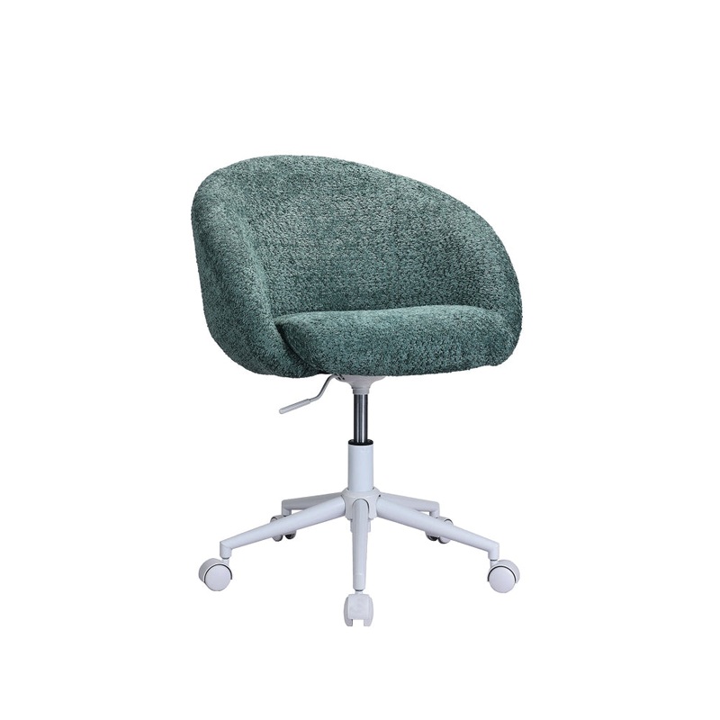 Marquin Boucle Fabric Computer Desk Task Office Working Chair Green