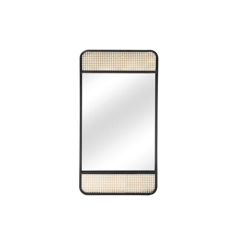 Metal Full Length Mirror - Black/Gold