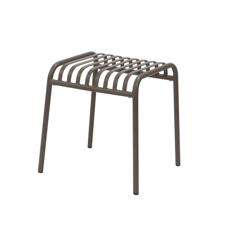 Renzo Antirust Treatment Metal Outdoor End Lamp Side Table Cappucino