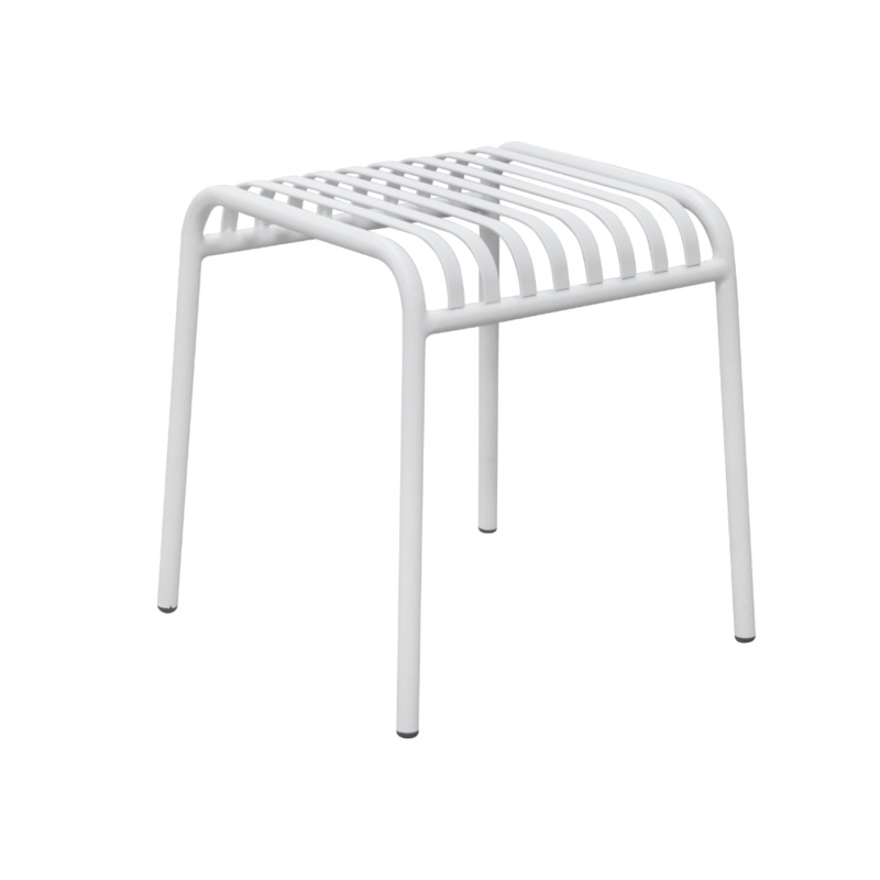 Renzo Antirust Treatment Metal Outdoor End Lamp Side Table White