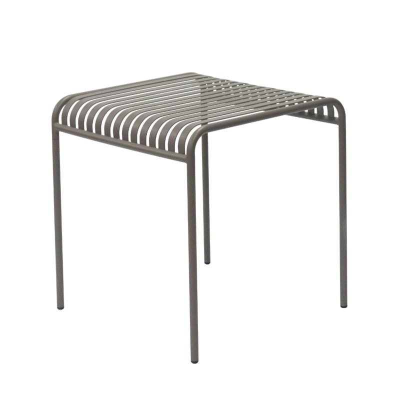 Renzo Antirust Treatment Metal Outdoor Small Square Dining Table 70cm Cappuccino