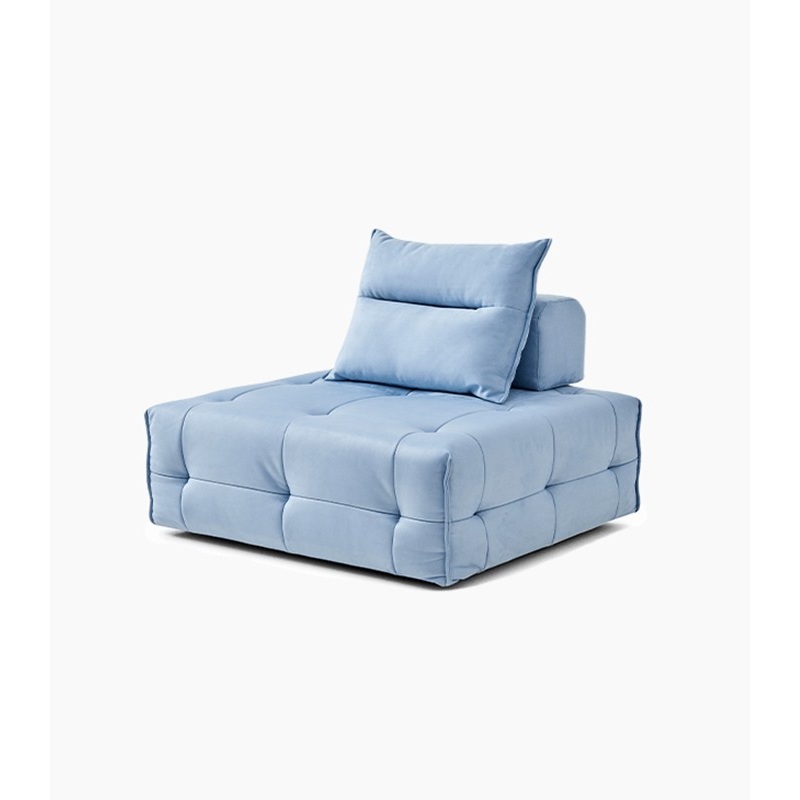 Single Modern Modular Relaxing Accent Lounge Sofa Chair - Light Blue