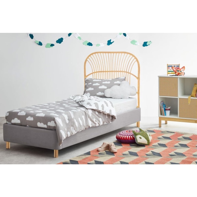 Teagan Rattan Eco Friendly Bed Head Headboard Single Size - Natural