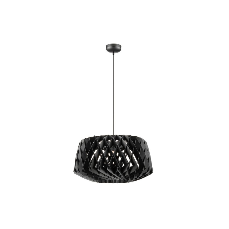 Tuukka Halonen Pilke Replica Wide Wooden Geometric Pendant Lamp Light - Black