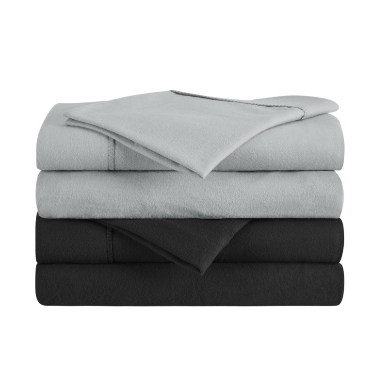 180GSM Cotton Flannelette Bed Sheet Set - Charcoal, King