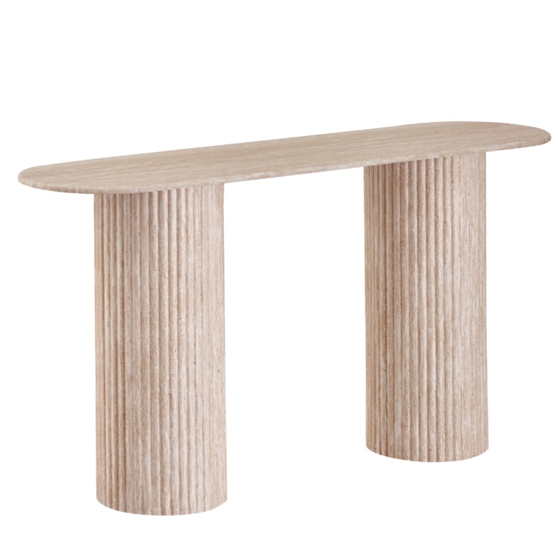 Azalea Modern Luxurious Wooden Hallway Console Hall Table Limestome