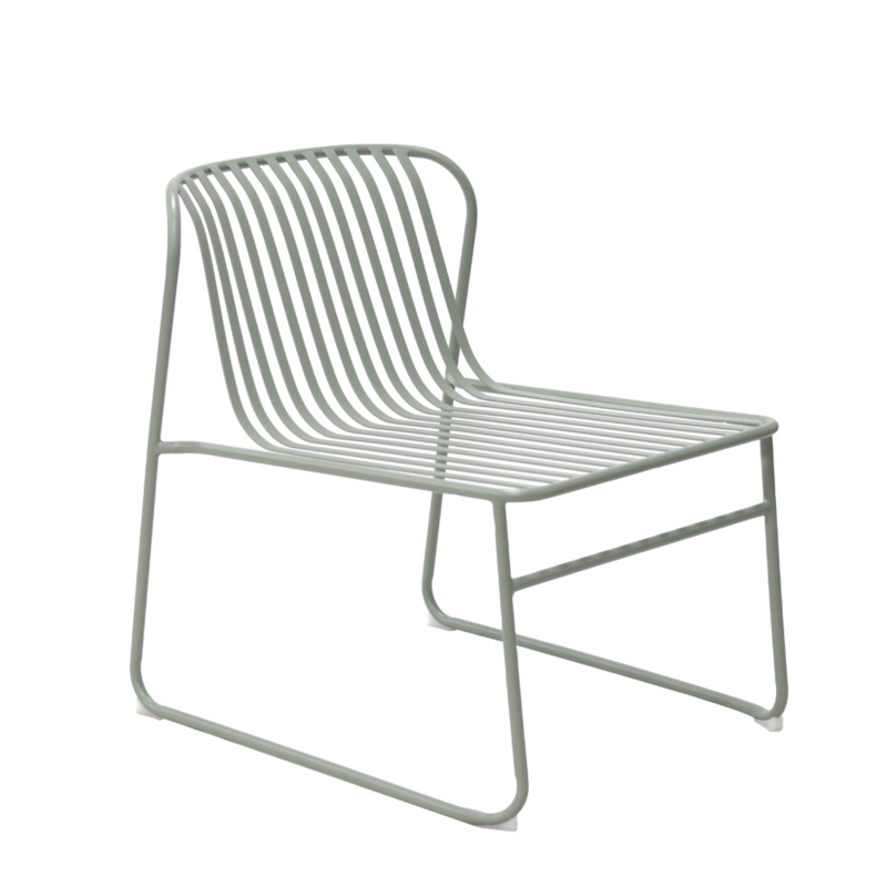 Renzo Antirust Treatment Metal Outdoor Leisure Relaxing Lounge Chair Thyme Green
