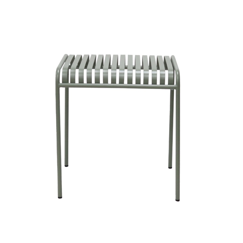 Renzo Antirust Treatment Metal Outdoor Small Square Dining Table 70cm Thyme Green