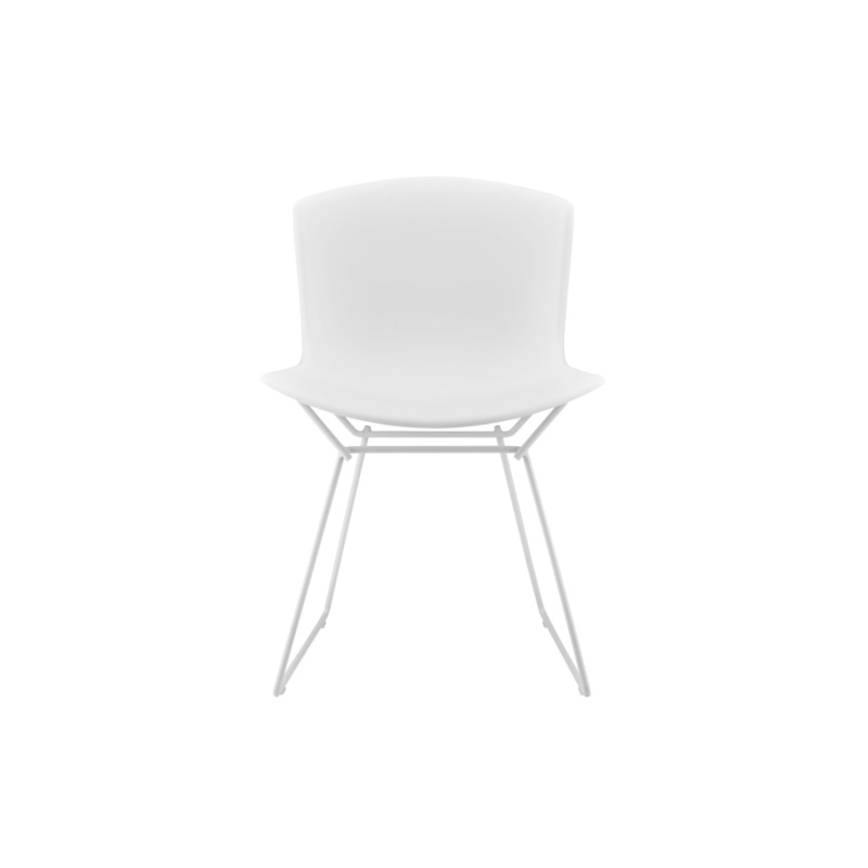 Set of 2 Bertoia Replica Molded Shell Side Kitchen Dining Chair - White