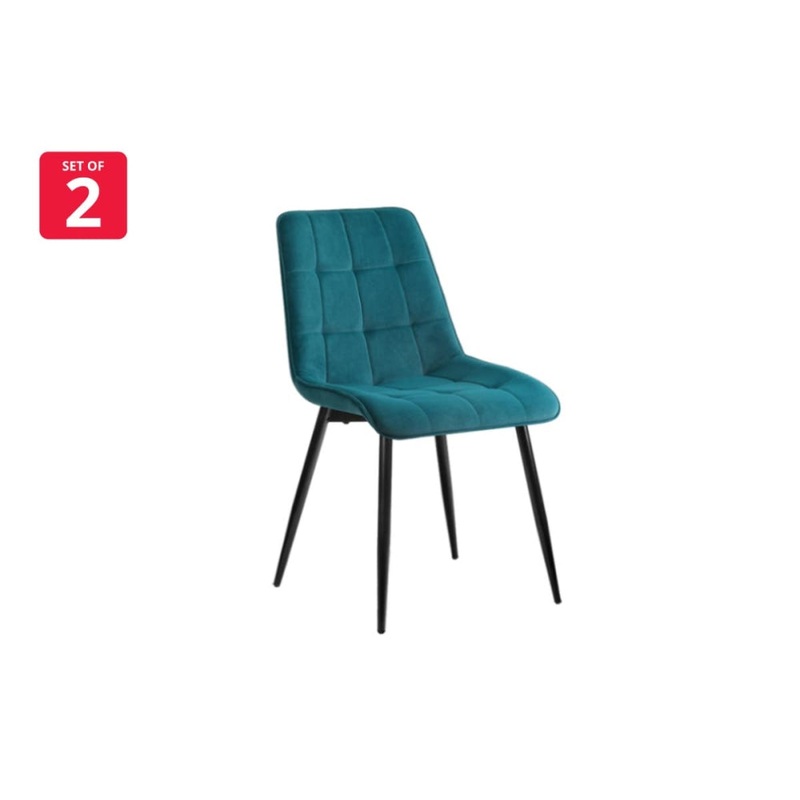 Set of 2 Dover Kitchen Dining Chairs - Teal
