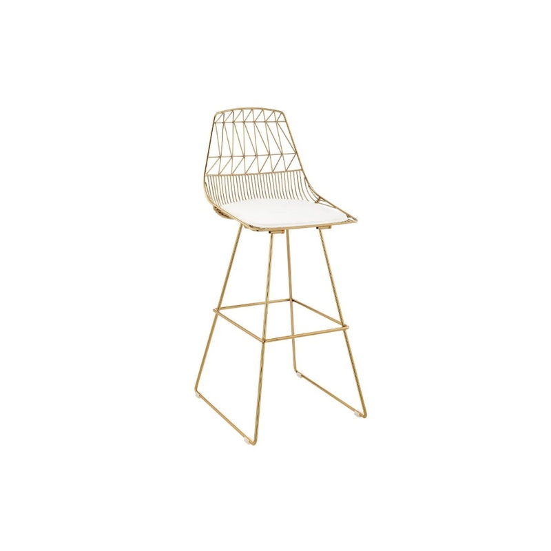 Set of 2 Lucy Kitchen Counter Bar Stool - Gold