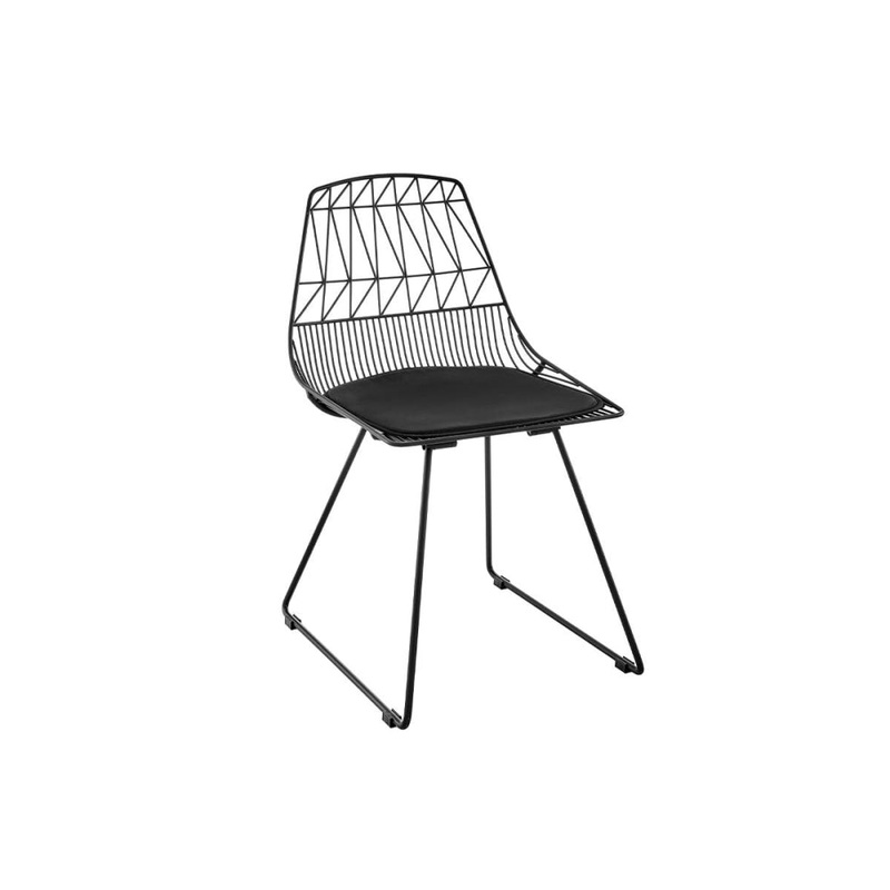 Set of 2 Lucy Kitchen Dining Chair - Black