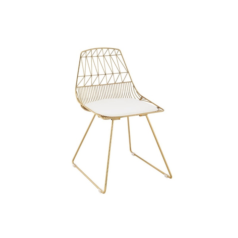 Set of 2 Lucy Kitchen Dining Chair - Gold