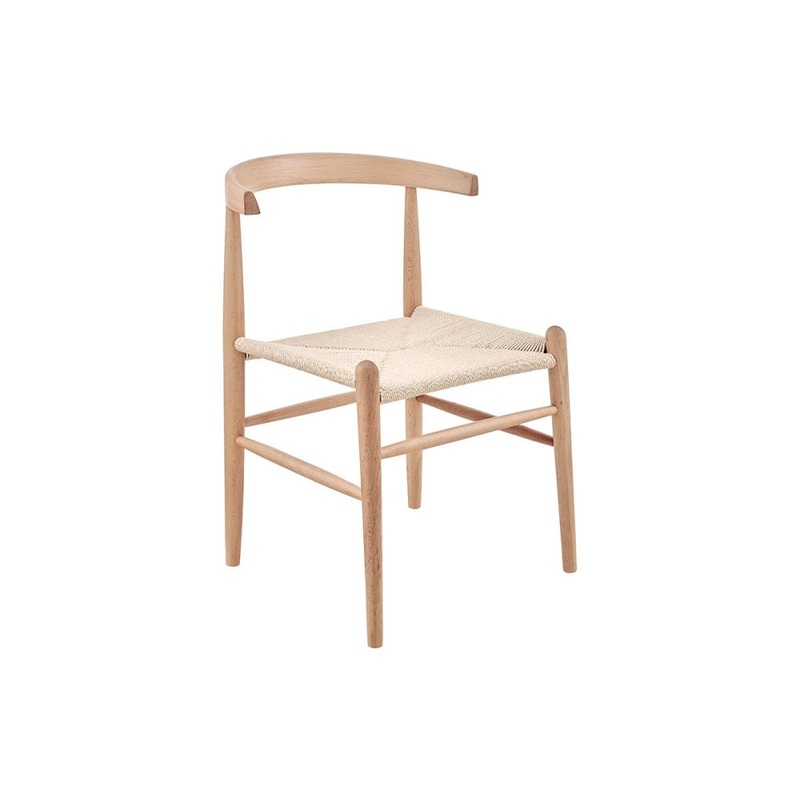 Set of 2 Malibu Kitchen Dining Chairs - Beech/Natural