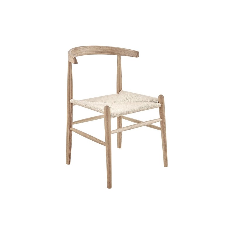 Set of 2 Malibu Kitchen Dining Chairs - Oak/Natural