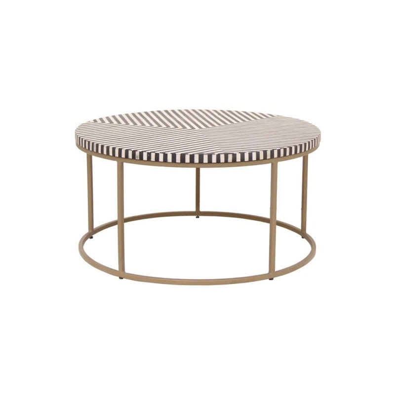 Tino Bone Inlay Round Coffee Table