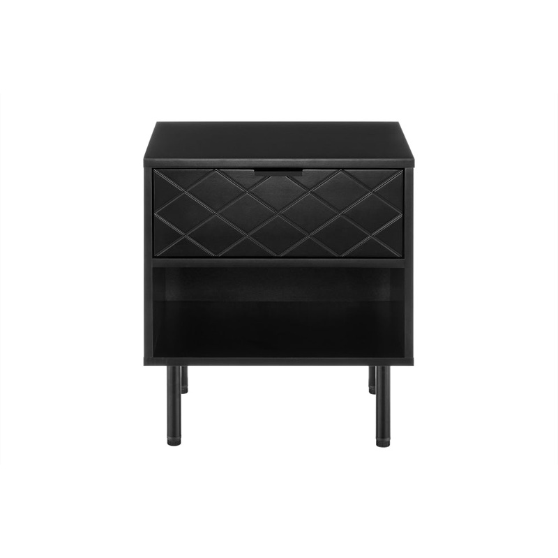 Christian Bedside Nightstand Side Table - Black