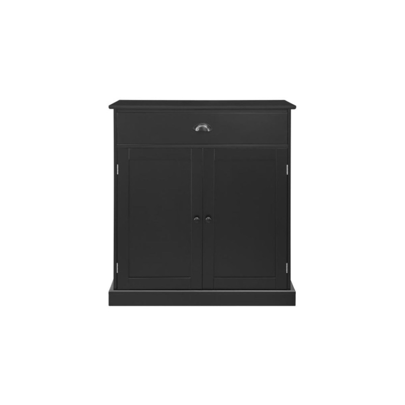 Hampton Style Buffet Unit Sideboard Storage Cabinet - Black