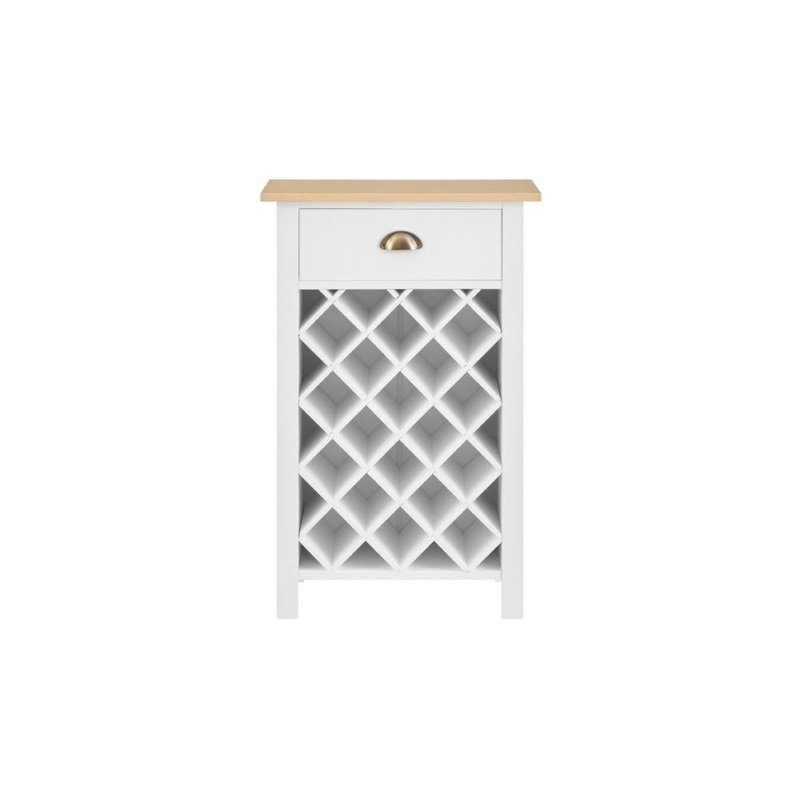 Hampton Wine Rack - White/Natural