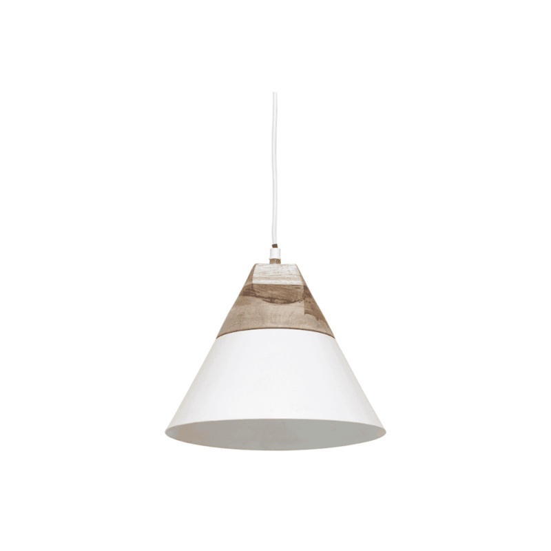 Liberty Chic Modern Cone Shape Pendant Lamp Light - White