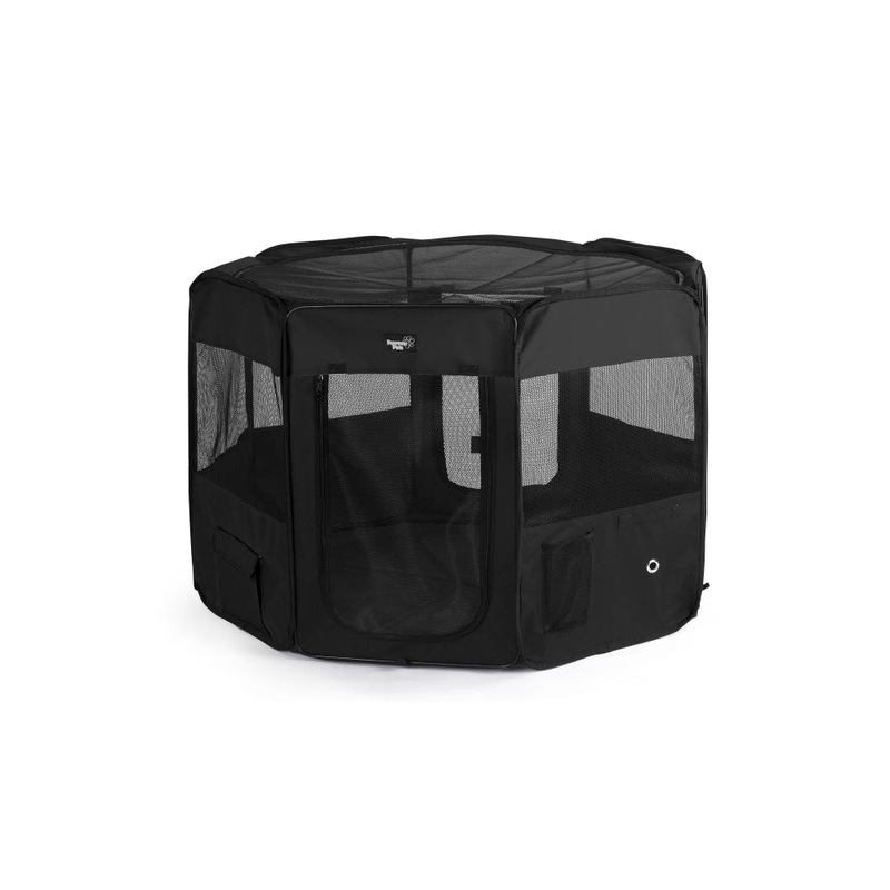 Pets Portable Soft Pet Playpen - Black, X Large