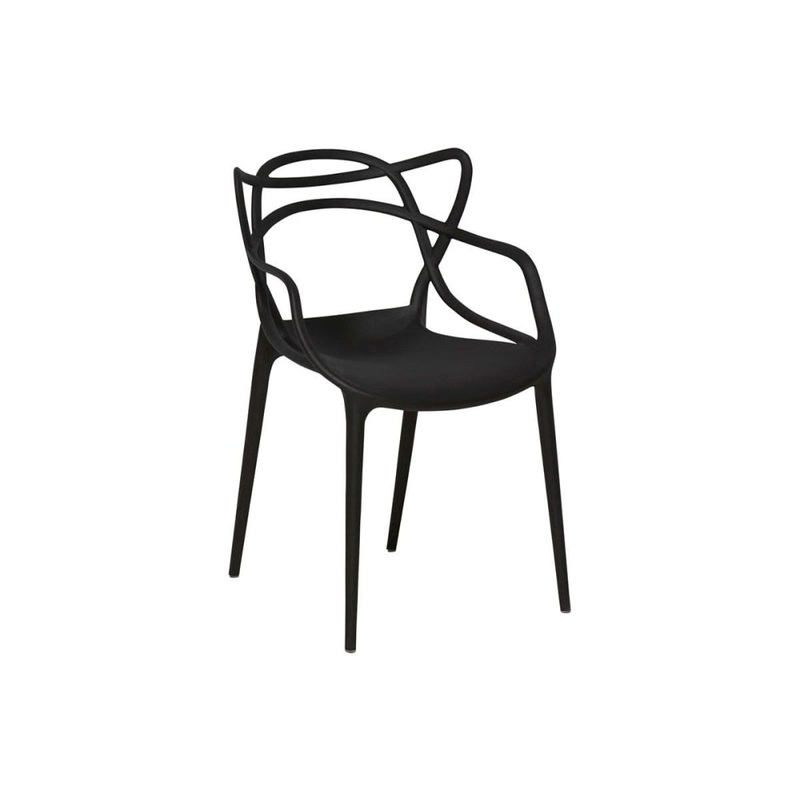 Set of 2 Philippe Starck Replica Masters Kitchen Dining Chair ArmChair - Black