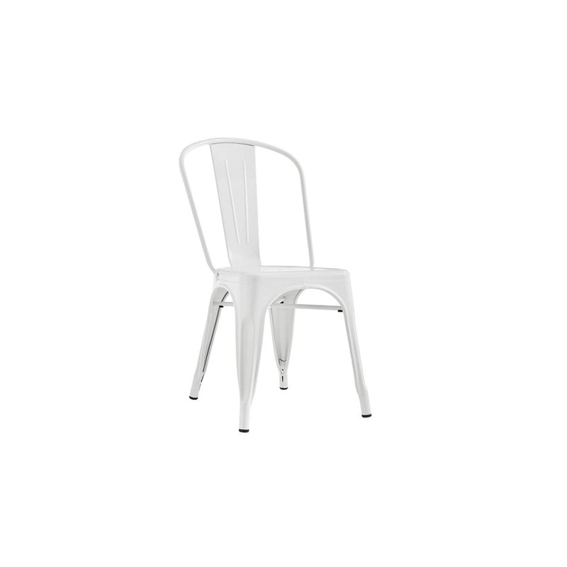 Set of 2 Xavier Pauchard Replica Tolix Kitchen Dining Chair Powder Coated - White