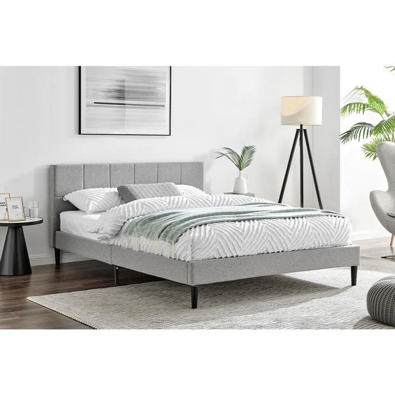 Theodore Bed Frame - Grey, Double