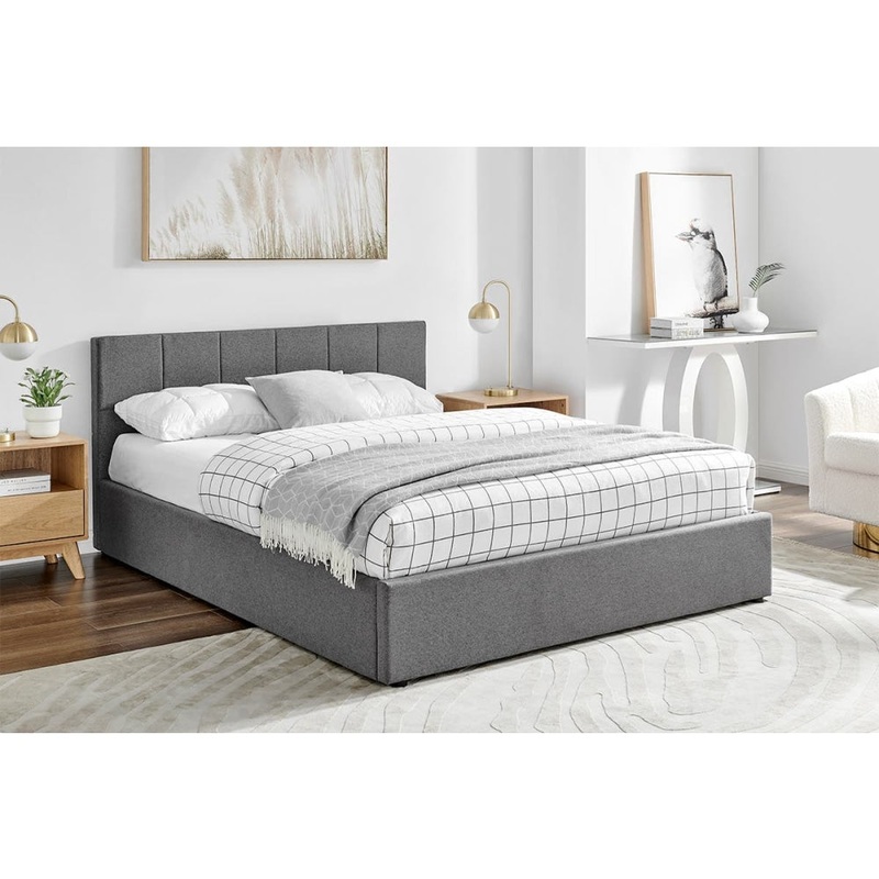 Theodore Gas Lift Bed Frame - Double Charcoal