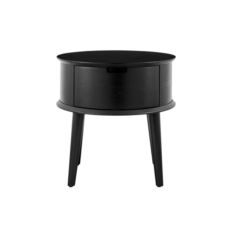 Bentley Bedside Nightstand Side Table - Black