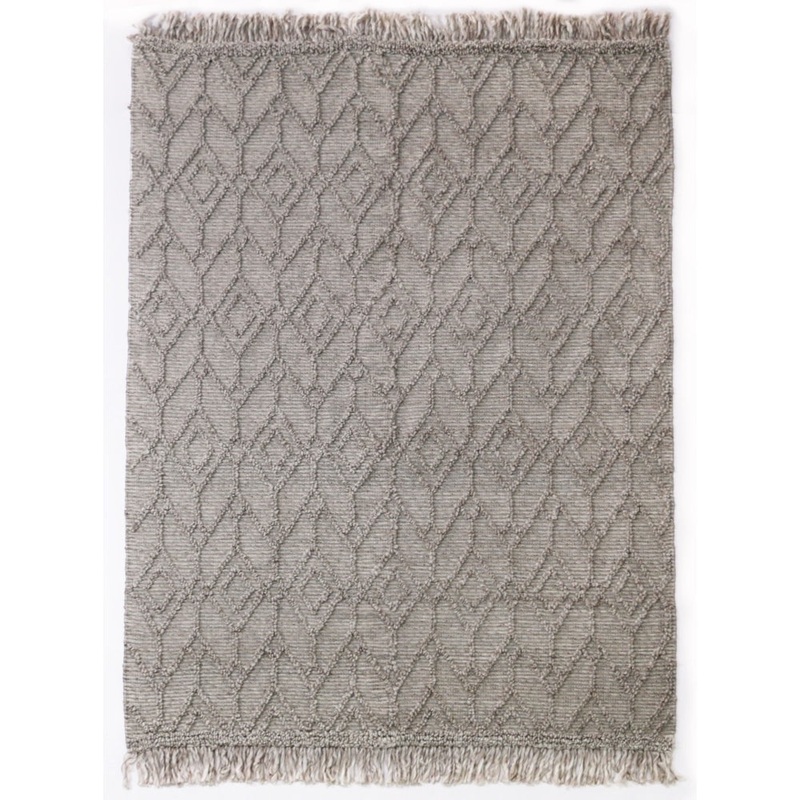 Bohemian Hand Woven Wool Blend Rug - 160cm x 230 cm