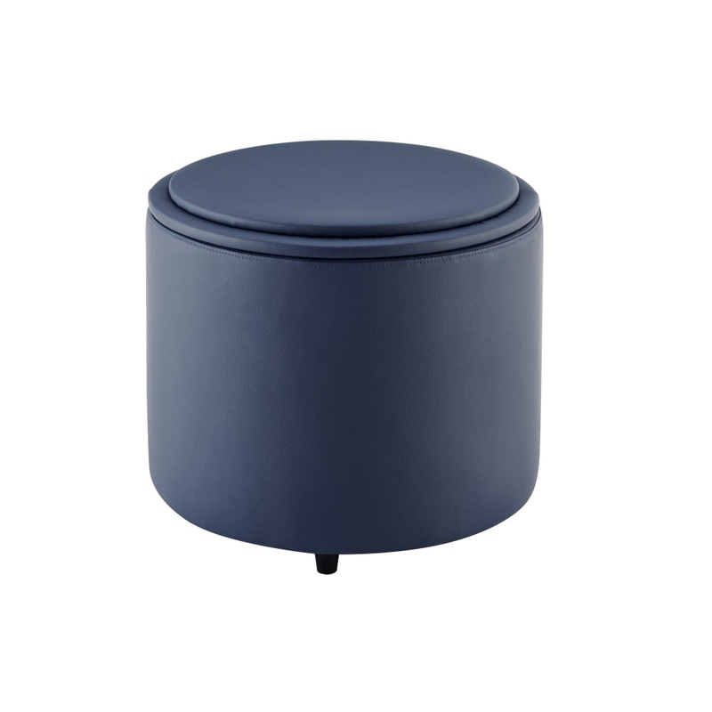 Charlie Kids Furniture Ottoman Storage Toy Box Organisers - Navy