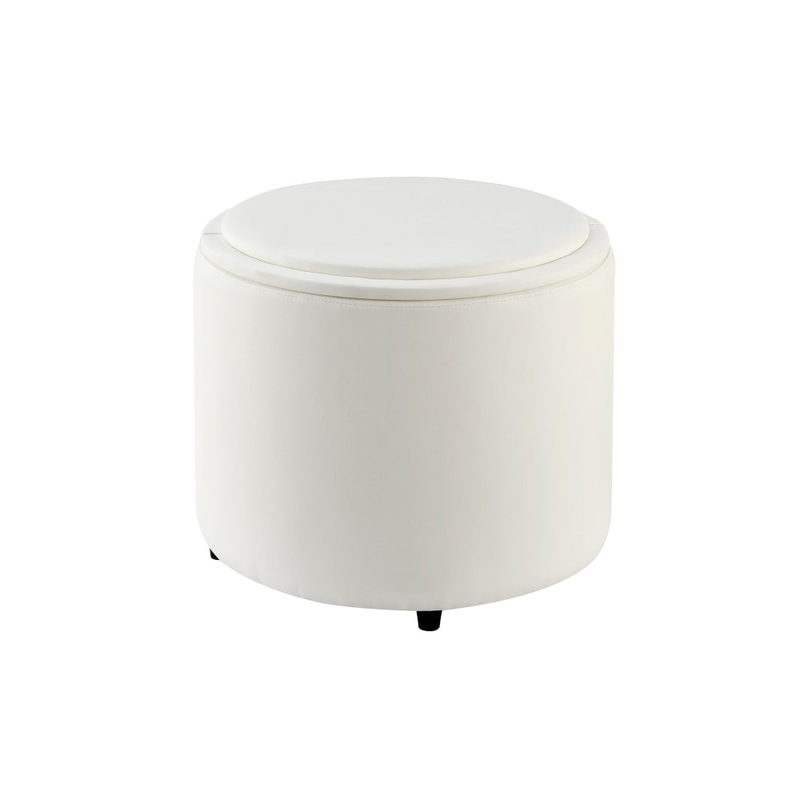 Charlie Kids Furniture Ottoman Storage Toy Box Organisers - White
