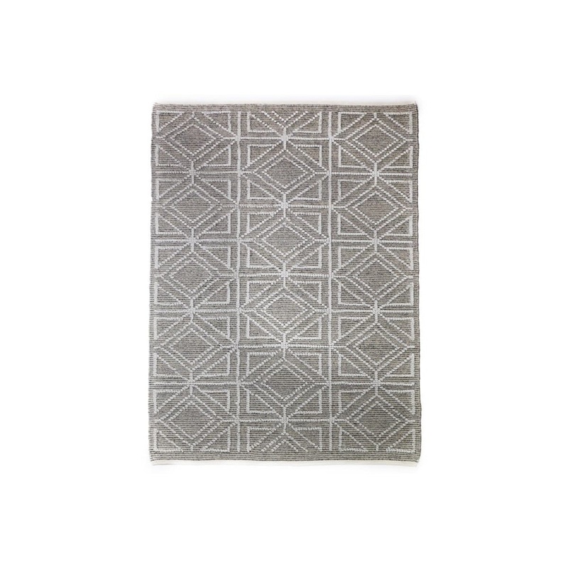 Diamond Hand Woven Wool Blend Hallway Runner - 300cm x 80cm