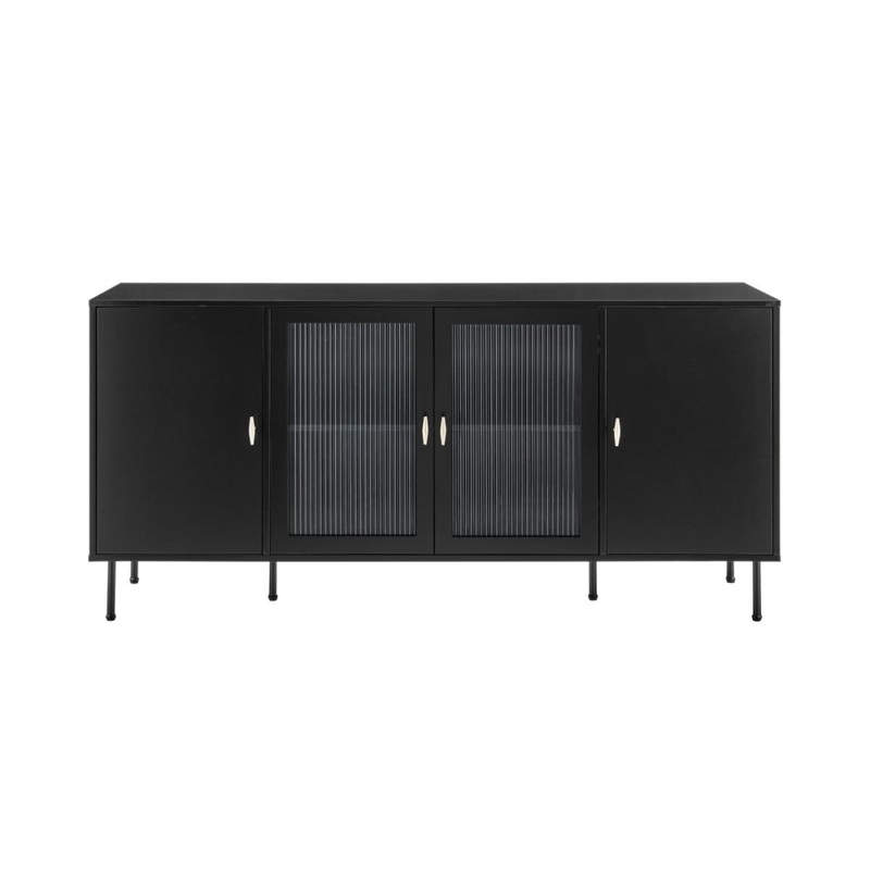 Edward Buffet Unit Sideboard Storage Cabinet Unit - Black