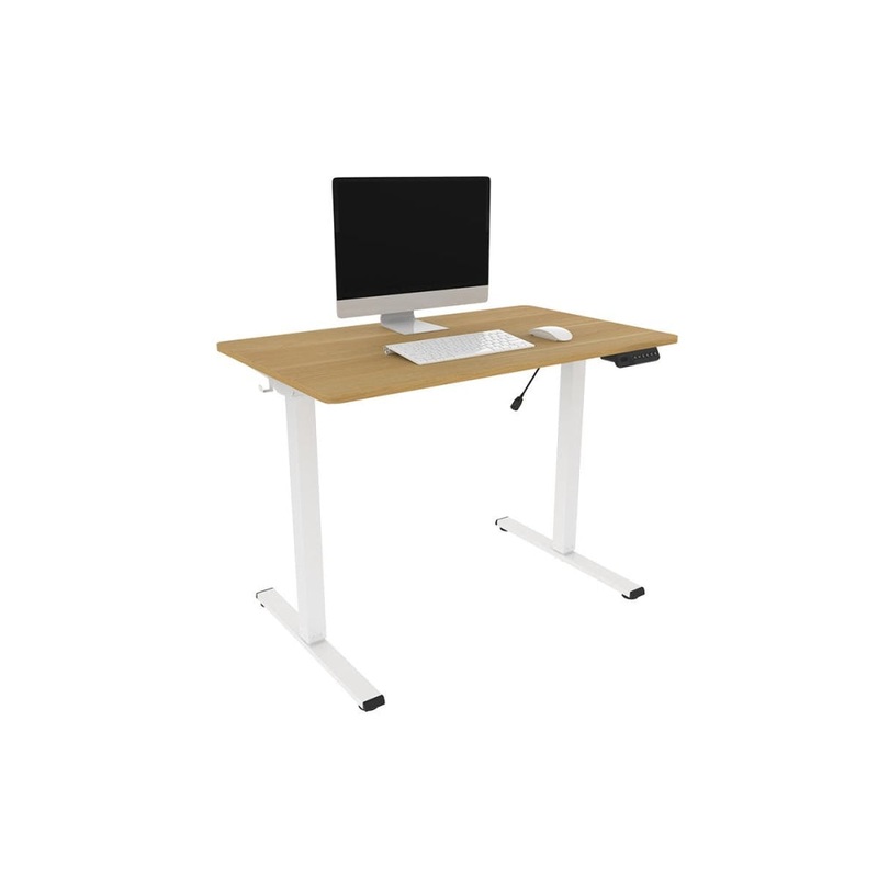 ET150 Series Standing Computer Work Task Study Office Desk W/ USB Port - Natural/White