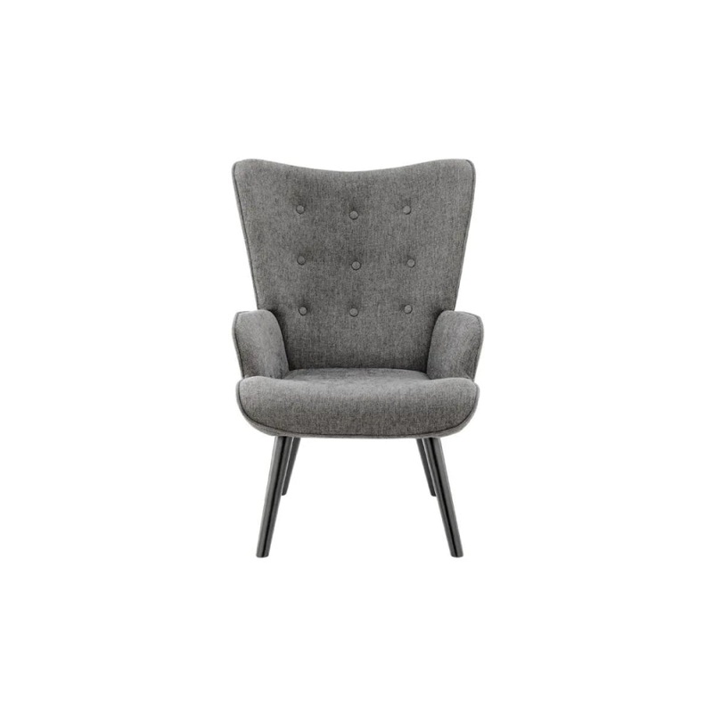 Henry High Back Fabric Accent Lounge Relaxing Armchair - Charcoal