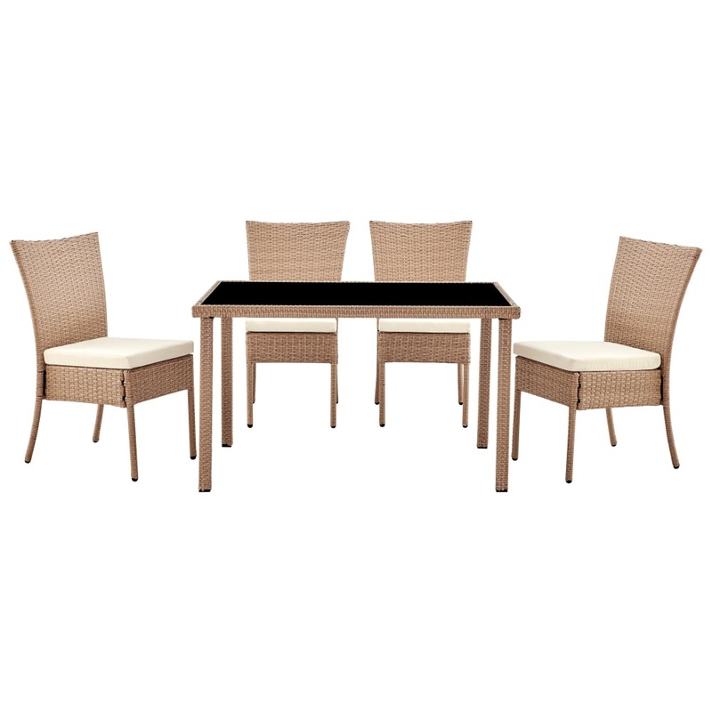 Lytton 5 Piece Outdoor Furniture Dining Set - Natural