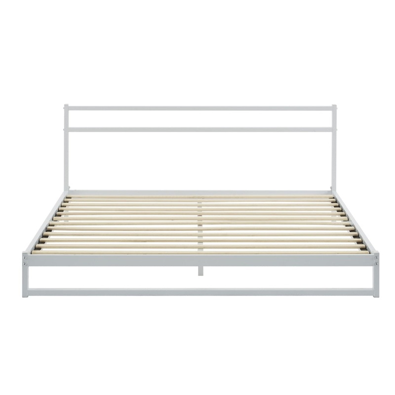 Michelle Metal Bed Frame - White, Queen