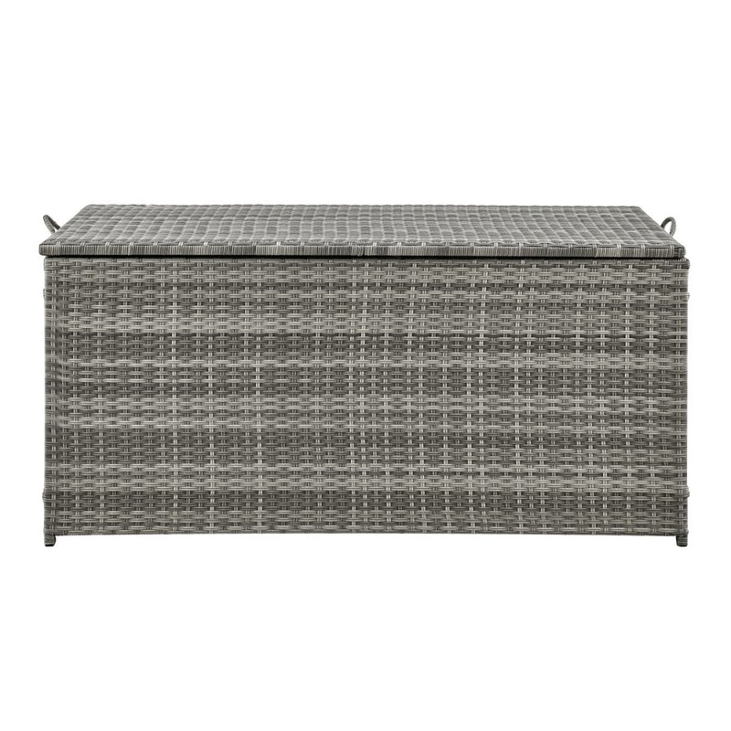 Safra Outdoor Storage Garden Woven Box Small - Dark Grey